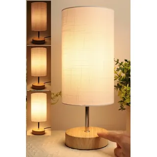 Nachttischlampe Touch Dimmbar, HSLighting 34.5cm Tischlampe Touch Dimmbare Glühbirne 3 Helligkeitsstufen Einstellbar Schreibtischlampe Tischleuchte für Nachttisch Schlafzimmer Lesen Wohnzimmem Bedside