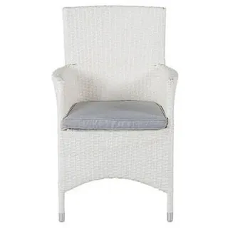 ebuy24 Gartenstuhl 2er Set Weiß , Metall , 58x92x65 cm , Gartenmöbel, Gartensessel, Gartenstühle