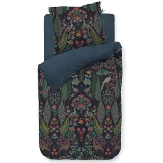 PIP Studio Perkal-Bettwäsche-Garnitur Pavoni Farbe Dark Blue Größe 135x200