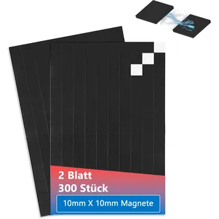 300 Stück Magnete zum Kleben, 1cm agnetplättchen Klebemagnete Selbstklebend