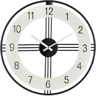 Ambiente Haus Wanduhr »Wanduhr modern 40cm«, schwarz