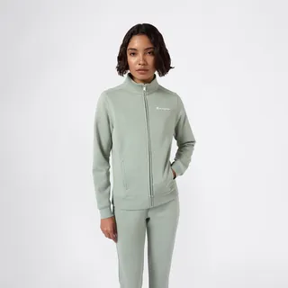 Jogginganzug CHAMPION "Full Zip Sweatsuit", Damen, Gr. XXL (50/52), ecg, ecg, Obermaterial: 55% Baumwolle, 45% Polyester, Sportanzüge Jogginganzug, zweiteilig, aus Baumwollmischung, mit durchgehendem Reißverschluss