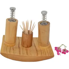 Holz Gewürzmühlen Set Eiche Thuja Geschenkset Geschenk handmade Pfeffermühle Salzmühle handmade Unikat