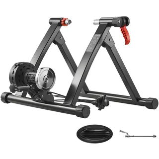 Vevor Fahrrad Rollentrainer Fahrradtrainer für 660,4-736,6 mm / 700C-Räder, 6-stufiger Widerstand, Faltbarer magnetischer Radtrainer Heimtrainer mit Schnellspanner & Vorderradunterlage Schwarz