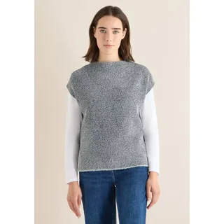 Cecil Damen 3017224 Two-Tone Federgarn Pullunder, Schwarz, L