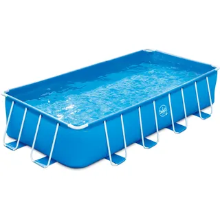 Swing Frame Pool 488 x 244 x 107 cm blau inkl. Leiter + Filterpumpe