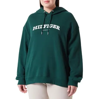 Tommy Hilfiger Damen Hoodie mit Kapuze, Grün (Hunter), 46