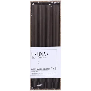 donau home Set Lange Stabkerzen 30 x Ø 2,5 cm braun 4 St.