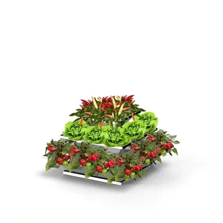 Hochbeet "HighBeet Cleo" Mini aus verzinktem Blech - Silber