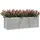 Garten-Hochbeet 240 x 80 x 77 cm Silber