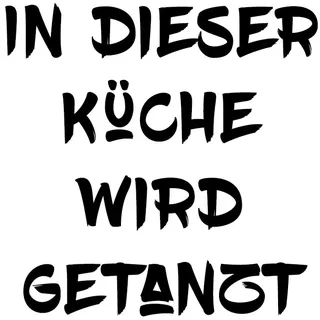 queence Wanddekoobjekt »In dieser Küche wird getanzt« Stahlschild, Blechschild, Spruch, Witzig, Wanddeko, retro, 20x30cm, schwarz