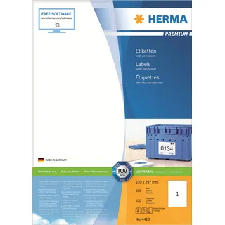 Herma Etiketten 4428 weiß 210,0 x 297,0 mm