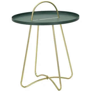 Dmora Couchtisch Rangitata 45x45x59h cm Grün, Zeitschriftenfach