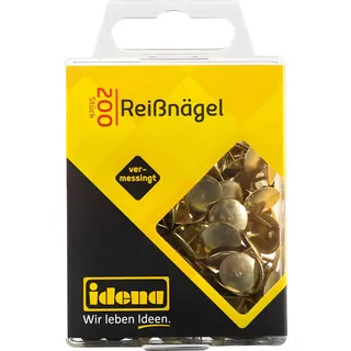200 Reißnägel / Reißzwecken / Heftzwecken / vermessingt