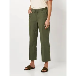 7/8-Hose TONI "Sue Wide 7/8", Damen, Gr. 38, N-Gr, khaki, Web, Obermaterial: 87% Baumwolle, 10% Polyamid, 3% Elasthan, unifarben, knöchelfrei, Hosen 7/8-Hose, aus sommerlich leichtem Baumwollmix, mit Dehnbund