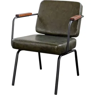 KAWOLA Esszimmerstuhl VISU Stuhl Kunstleder grün - Grün