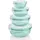 GRIZZLY Vorratsdosen 4er Set rund Mint 0 4 l 0 8 l 1 4 l 2 3 l
