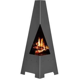 Gartenofen Faiko 4 Terrassenofen 120 cm Kamin Holzofen 25429 Feuersäule Gartenkamin modern hitzebeständig