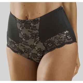 High-Waist-Panty NUANCE BY LASCANA, Damen, Gr. 40/42, bunt (schwarz, nougat), Microtouch, Obermaterial: 85% Polyamid, 15% Elasthan, Unterhosen High-Waist-Panty, mit Spitzeneinsätzen, Topseller