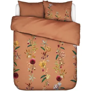 Essenza Satin-Bettwäsche-Garnitur Feda Farbe Bright terra Größe 155x220+80x80 - Braun