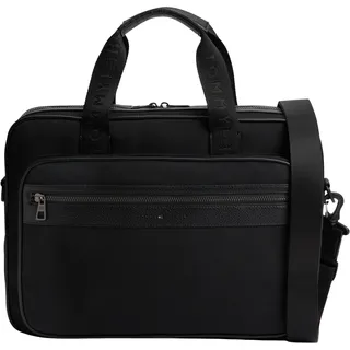Tommy Hilfiger Herren Laptoptasche Repreve mit Crossbody-Riemen, Schwarz (Black), Einheitsgröße