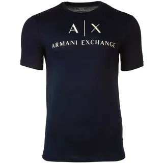 Giorgio Armani Armani Exchange Herren T-Shirt - Weiß,Dunkelblau - L