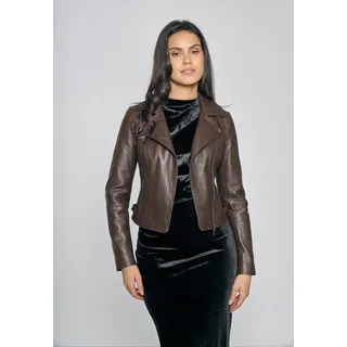 Freaky Nation Lederjacke "Biker Princess SA", braun