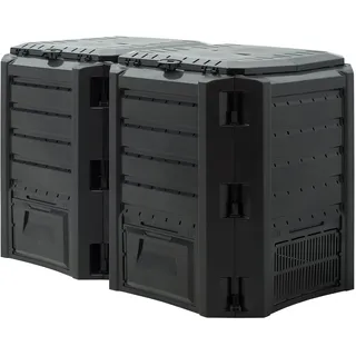 Komposter Schwarz 800L 135x72x83cm