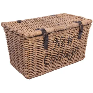 Korbtruhe New Cottage groß Korb Rattan Rattankorb Naturrrattan Geflecht - ca. 75 cm X ca. 45 cm X ca. 45 cm