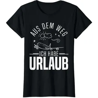 lustiges Reise Aus dem Weg! Ich Habe Urlaub T-Shirt, Damen, Schwarz, XXL