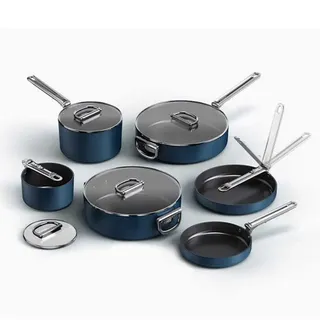 Joseph Joseph Keramik-antihaft-kochgeschirr-set Mit Platzsparendem Klappgriff 6 Einheiten - Blue - One Size