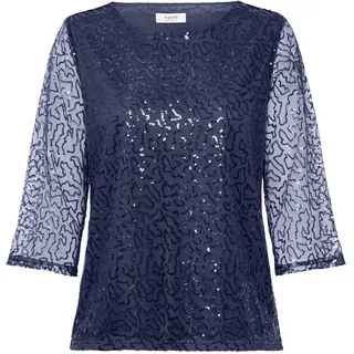 Longtop B.YOUNG "T-Shirt BYSOFFA", Damen, Gr. M, blau (copenhagen night), Obermaterial: 100% Polyester PES., Tops Longtop