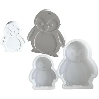 ROYJJ Kleine und große Pinguin-Silikonform, modische stabile Silikon-Kerzenform, stilvolle Harzgussform für Bastelbedarf, Seifenherstellung und Heimdekoration