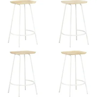 The Living Store Barhocker 4 Stk. Mango Massivholz - Beige