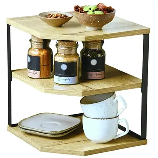 KESPER Küchen-Eckregal 26 x 26 x 28 cm Schwarz