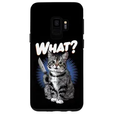 Hülle für Galaxy S9 Halloween Katze Messer Design Witzige Tier Katzen