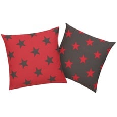 Bild Kissenbezüge »Stella Kissenhülle mit Sternenmuster, in verschiedenen Größen«, (2 St.), rot