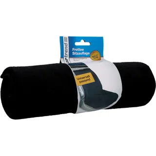 CARTREND Frottee Sport-Sitzauflage, Autositzbezug, Schonbezug für Auto und LKW, universelle Passform, schwarz