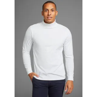 Rollkragenshirt BRUNO BANANI, Herren, Gr. 4XL (68/70), weiß, Obermaterial: 100% Baumwolle, unifarben, Basic, normal, Shirts Rollkragenshirt, auch zum Unterziehen