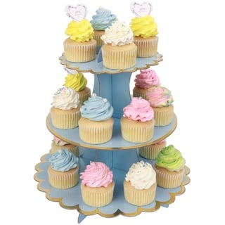 MengH-SHOP Tortenständer 3 Etagen Cupcake Ständer Muffin Ständer aus Karton für Hochzeit Party Geburtstag Baby Duschen Kuchen Dessert Torten Etagere