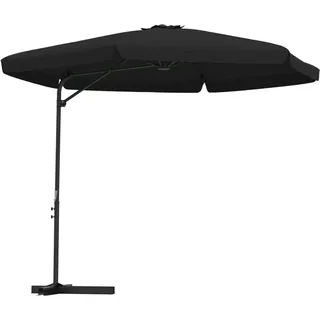 vidaXL Sonnenschirm mit Stahl-Mast 300 cm Schwarz - Schwarz