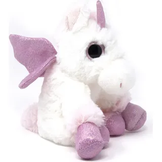 Cornelissen - Kuscheltier - Einhorn - weiß/rosa sitzend - 20 cm - Rosa