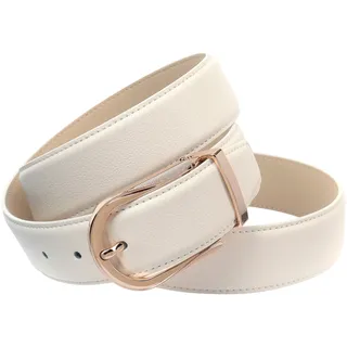 Anthoni Crown Ledergürtel in Hirschprägung, weiß