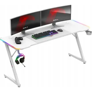 huzaro Gaming-Tisch Huzaro Hero 4.8 RGB Weiß