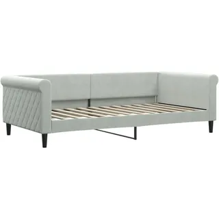 vidaXL Tagesbett Hellgrau 100x200 cm Samt - Grau