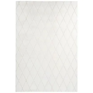 Kayoom Teppich , Creme, Weiß , Textil , Struktur , rechteckig , 80x150 cm , pflegeleicht , Teppiche und Böden, Teppiche, Webteppiche