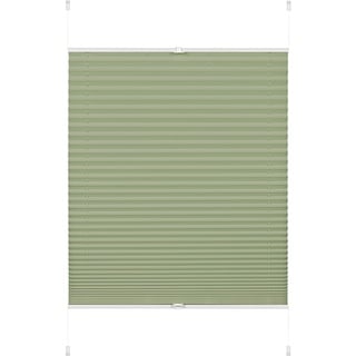 GARDINIA EASYFIX Plissee Greta zum Klemmen, Blickdichtes Faltrollo, Alle Montage-Teile inklusive, Mintgrün, 50 x 130 cm (BxH)