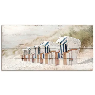 OTTO home "Strandkörbe in Holzoptik", Strandbilder 1 Stk. tlg., farbe bild(er): naturfarben),