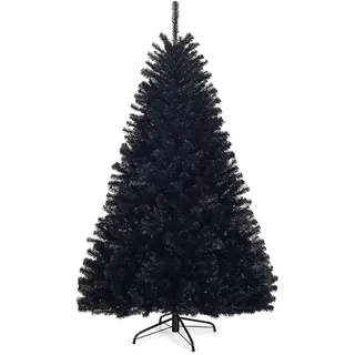 Costway Künstlicher Weihnachtsbaum Schwarz 180 cm