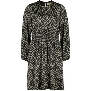 Wickelkleid CARTOON "Wickelkleid mit Muster", Damen, Gr. 36, EURO, bunt (khaki, schwarz), 100% Polyester PES., Kleider Wickelkleid